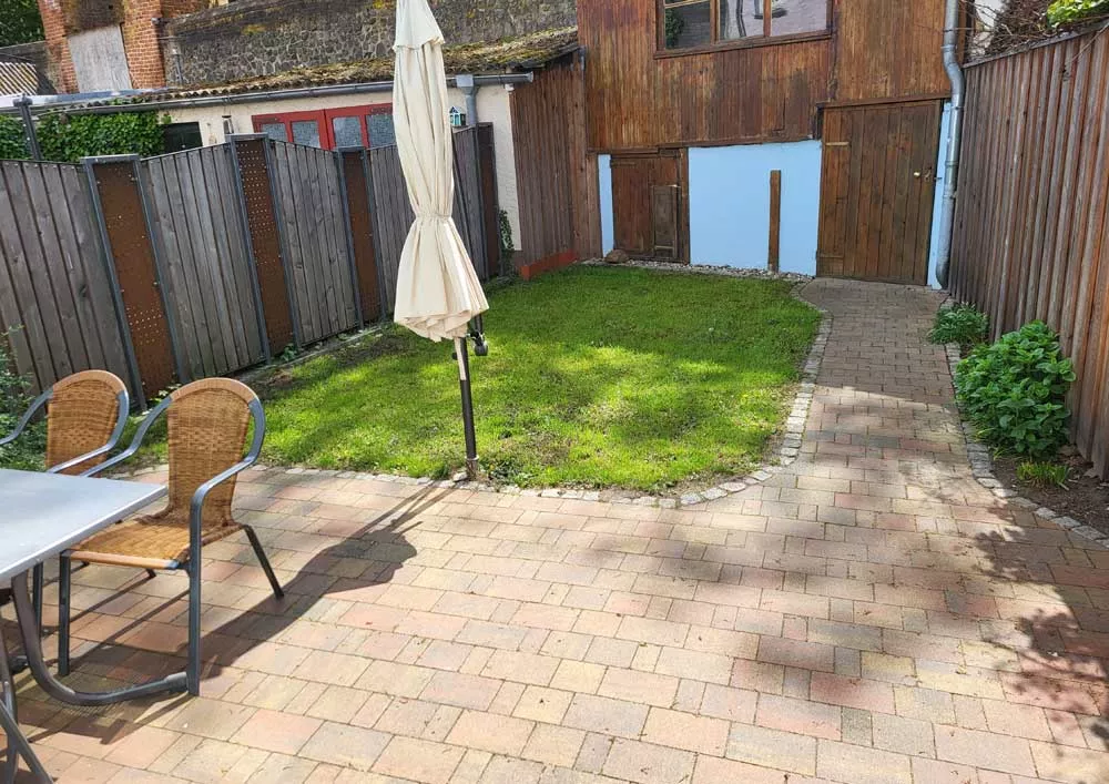 Terrasse Ferienwohnung im Stadthaus von Neubrandenburg